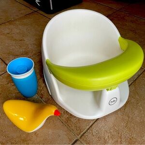 Baby bath seat with swivel, 360 sippy cup and Kid O Floating duck
